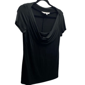 Trina Turk Square Neck Drape Front Cap Sleeve Blouse Women's Size Medium